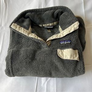 Patagonia Black Fleece Snap-T Womens Medium Zip Up Retro Pile Synchilla Jacket